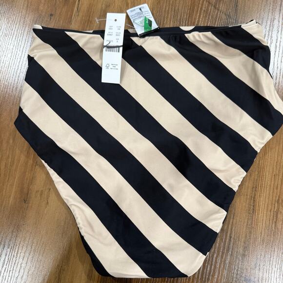 J.Crew Hallie Reversible bikini bottom dot & stripe print High Rise Casual S - Picture 3 of 6